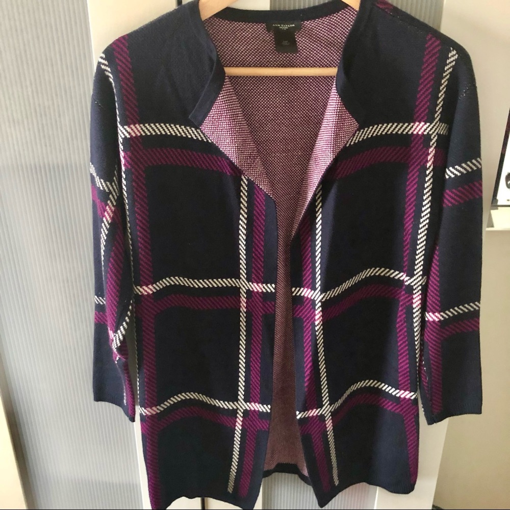 Ann Taylor open Front long cardigan